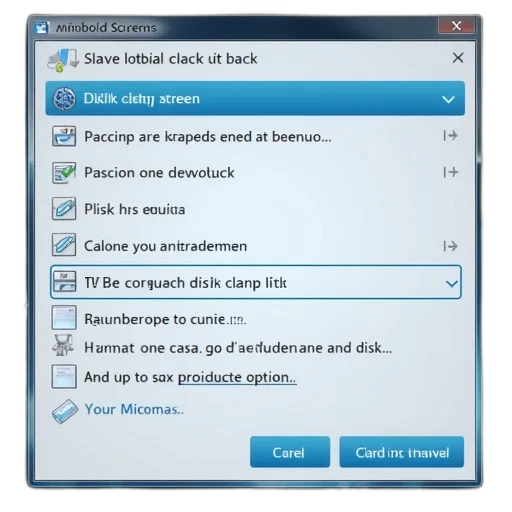 disk, cleanup, screen, removal, option transparent PNG cut-out