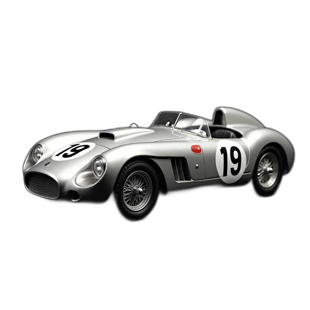 car, animal, 3d render, photorealistic, concept art, silver, vintage, model transparent PNG cut-out