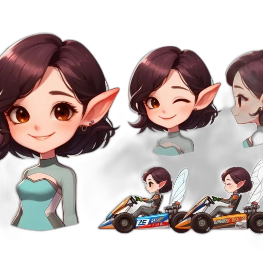 car, concept art, fantasy art, cartoon, anime, pastel, dark, colorful transparent PNG cut-out