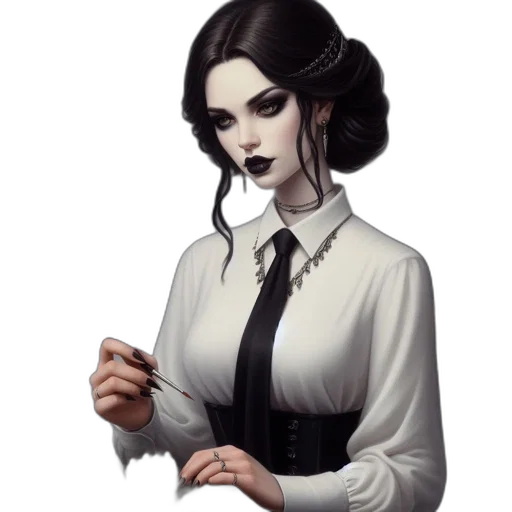 staff, dress, jewelry, face, fantasy art, concept art, pixel art, comic book art transparent PNG cut-out