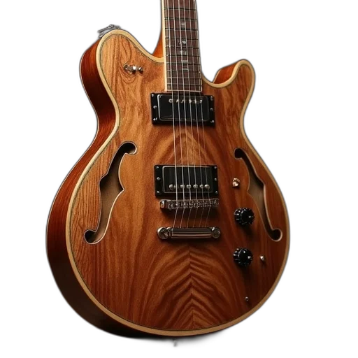 finished, guitar, made, solid, walnut, frame transparent PNG cut-out