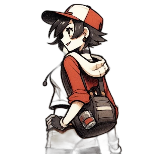 staff, hat, jacket, concept art transparent PNG cut-out