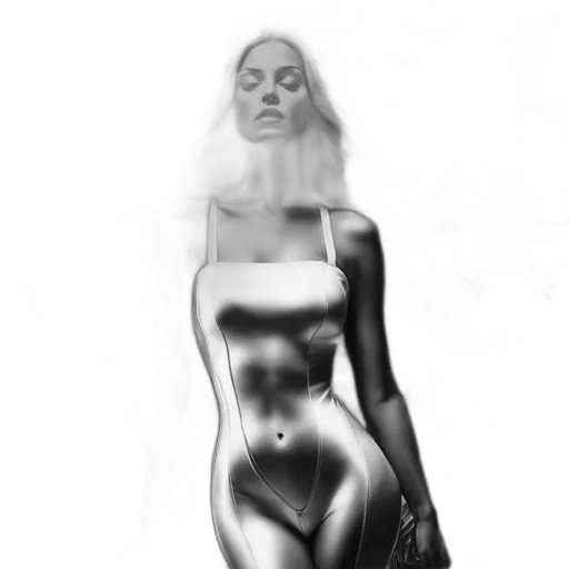 dress, robot, creature, face, concept art, photorealistic, fantasy art, 3d render transparent PNG cut-out