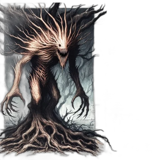 hair, creature, tree, dragon, concept art, fantasy art, photorealistic, comic book art transparent PNG cut-out