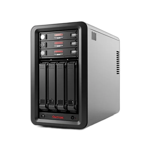 3d render, modern, sleek, server, multiple, hard, drives, cooling transparent PNG cut-out
