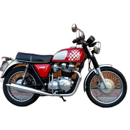 photorealistic, 3d render, concept art, red, silver, motorcycle, white, checkered transparent PNG cut-out