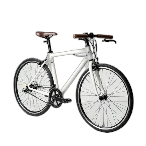 3d render, photorealistic, single, speed, bicycle, white, frame transparent PNG cut-out