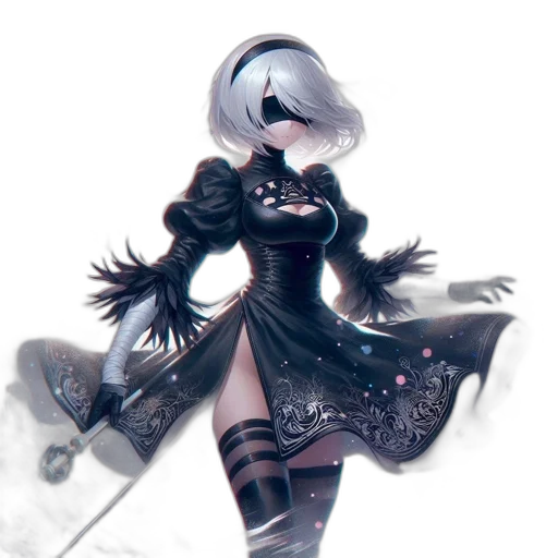 sword, staff, weapon, dress, fantasy art, concept art, comic book art, pixel art transparent PNG cut-out
