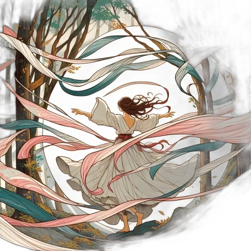 creature, dragon, hair, concept art, fantasy art, anime, watercolor, underwater transparent PNG cut-out