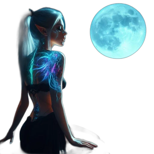 dress, creature, staff, fantasy art, concept art, pixel art, cyberpunk, outer space transparent PNG cut-out