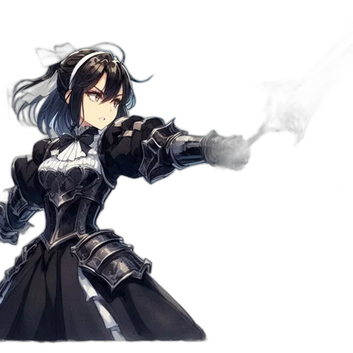weapon, sword, staff, dress, concept art, fantasy art, anime, pixel art transparent PNG cut-out