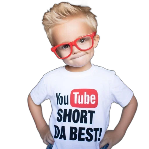 cartoon, young, boy, sporting, upward, hairstyle, wears, glasses transparent PNG cut-out