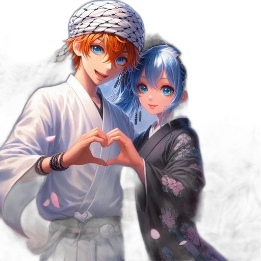 anime, watercolor, fantasy art, pixel art, snow, rain, blue, pastel transparent PNG cut-out