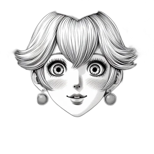 face, mask, creature, jewelry, cartoon, pencil sketch, photorealistic, concept art transparent PNG cut-out