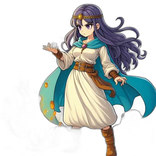 dress, staff, sword, weapon, fantasy art, concept art, pixel art, anime transparent PNG cut-out