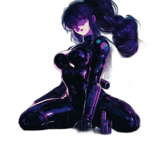 robot, comic book art, concept art, cyberpunk, pixel art, neon lights, dark, animated transparent PNG cut-out