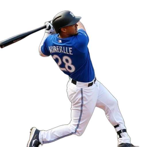 staff, animal, baseball, player, middle, swinging, bat, during transparent PNG cut-out