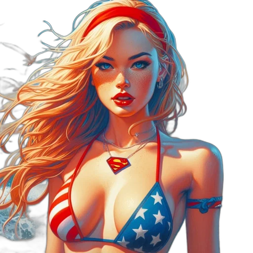 comic book art, fantasy art, concept art, cartoon, digitally, illustrated, female, character transparent PNG cut-out
