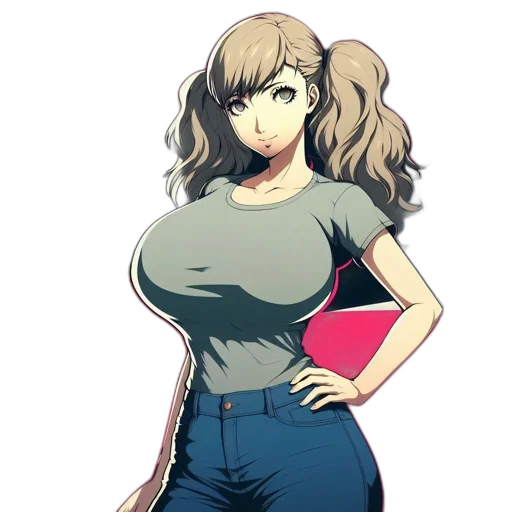 dress, staff, anime, concept art, pixel art, cartoon, female, animated transparent PNG cut-out