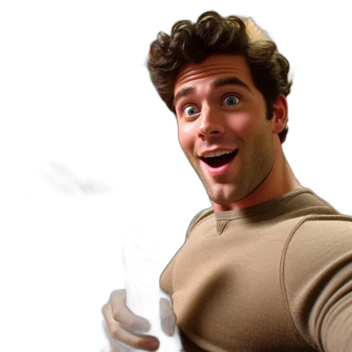hair, staff, face, jacket, photorealistic, 3d render, cartoon, concept art transparent PNG cut-out