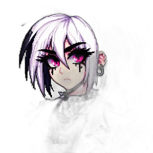face, staff, creature, mask, pixel art, anime, concept art, photorealistic transparent PNG cut-out