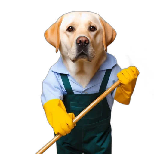 staff, animal, weapon, photorealistic, playful, photo, features, labrador transparent PNG cut-out
