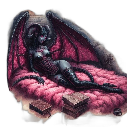 dragon, furniture, creature, fantasy art, concept art, pixel art, comic book art, dark transparent PNG cut-out