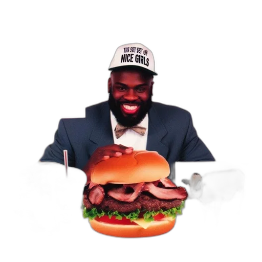 food, animal, creature, vaporwave, pixel art, cartoon, concept art, man transparent PNG cut-out