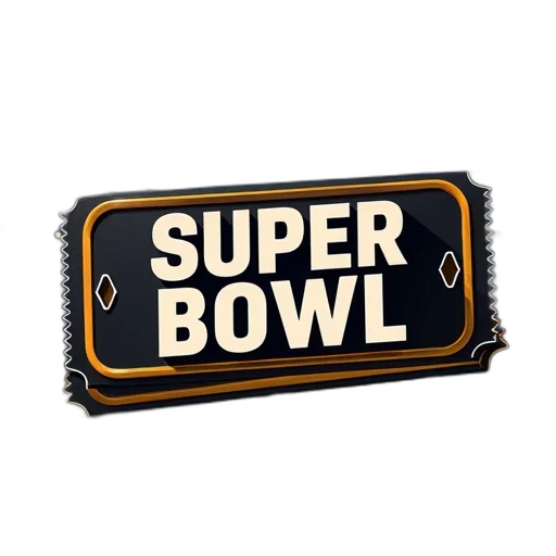 ticket, template, super, bowl transparent PNG cut-out