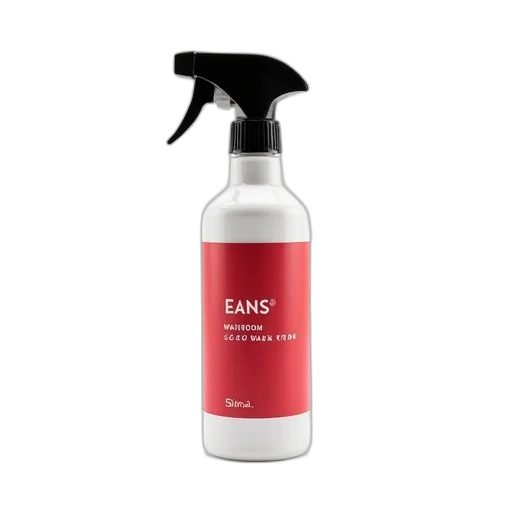 bottle, white, spray, red, label, featuring, brand, name transparent PNG cut-out