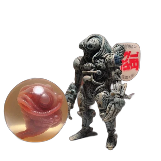 creature, jewelry, food, robot, concept art, 3d render, outer space, mechanized transparent PNG cut-out