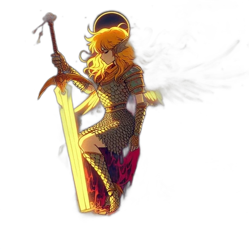 sword, weapon, staff, dragon, fantasy art, concept art, 3d render, pixel art transparent PNG cut-out