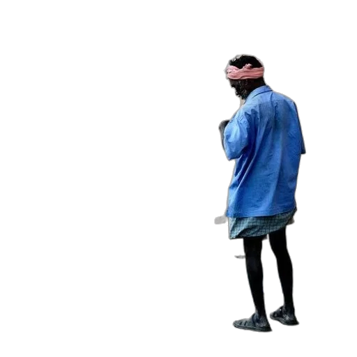 jacket, dress, mask, staff, 3d render, concept art, vaporwave, cyberpunk transparent PNG cut-out