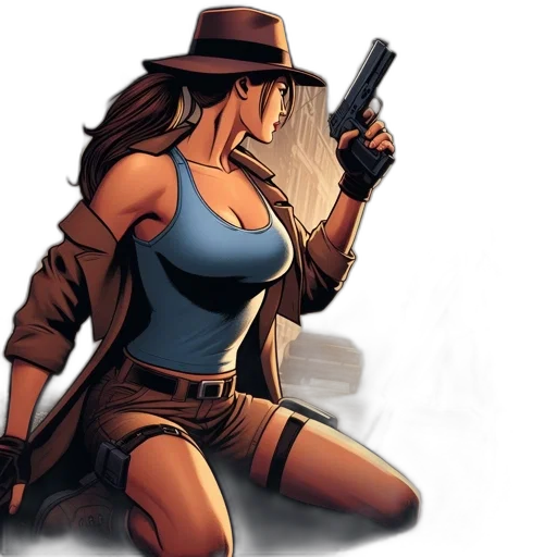 weapon, comic book art, concept art, cartoon, fantasy art, two, animated, females transparent PNG cut-out