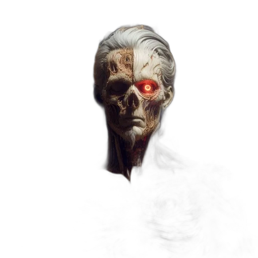 face, mask, creature, robot, concept art, photorealistic, pixel art, fantasy art transparent PNG cut-out