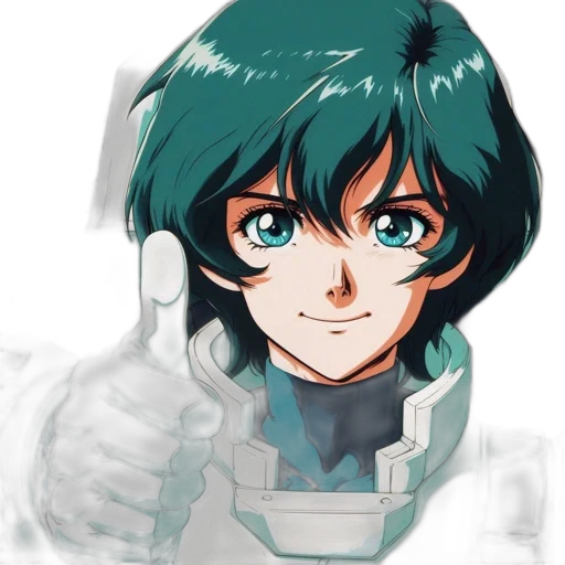 face, weapon, robot, mask, anime, concept art, vaporwave, pixel art transparent PNG cut-out