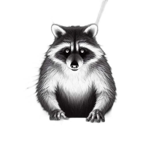 animal, staff, creature, concept art, photorealistic, pencil sketch, pixel art, raccoon transparent PNG cut-out