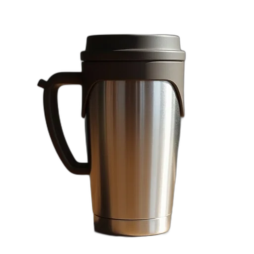 food, bottle, staff, 3d render, photorealistic, earth tones, thermos, coffee transparent PNG cut-out