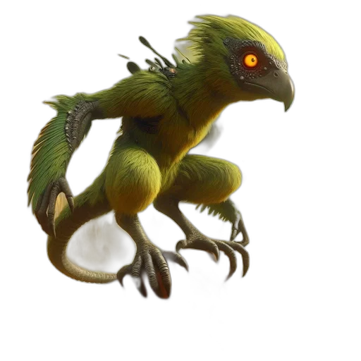 dragon, creature, animal, staff, concept art, fantasy art, 3d render, pixel art transparent PNG cut-out