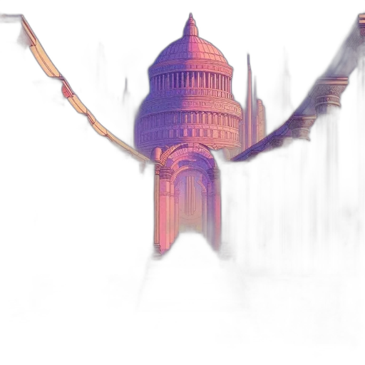 robot, weapon, staff, dragon, concept art, vaporwave, 3d render, cyberpunk transparent PNG cut-out