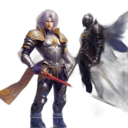 sword, weapon, dragon, concept art, fantasy art, 3d render, monochrome, dark transparent PNG cut-out