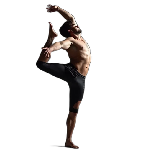 photorealistic, image, man, gymnastics, pose transparent PNG cut-out
