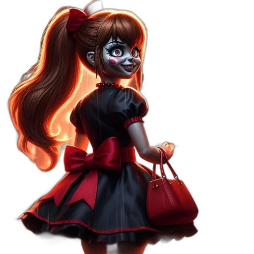 dress, mask, concept art, cartoon, fantasy art, anime, dark, girl transparent PNG cut-out