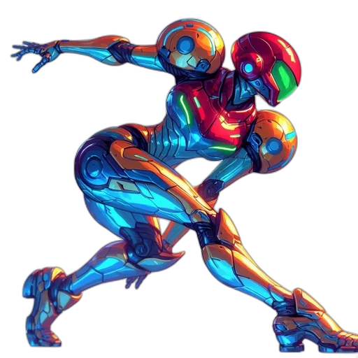 robot, concept art, pixel art, vaporwave, 3d render, blue, colorful, neon transparent PNG cut-out