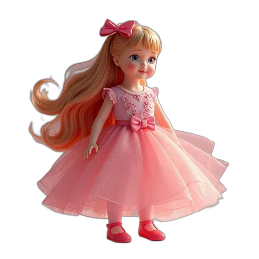dress, 3d render, photorealistic, concept art, skyla, figure, toys, girls transparent PNG cut-out