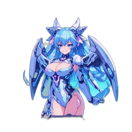 dragon, robot, creature, weapon, fantasy art, anime, pixel art, concept art transparent PNG cut-out