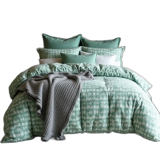 furniture, green, earth tones, pastel, monochrome, modern, bedroom, large transparent PNG cut-out