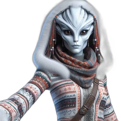 creature, mask, face, robot, concept art, fantasy art, 3d render, outer space transparent PNG cut-out