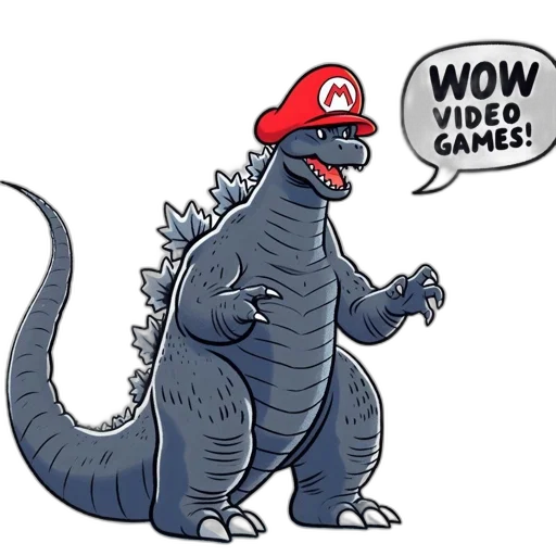 creature, dragon, animal, hat, concept art, pixel art, watercolor, 3d render transparent PNG cut-out