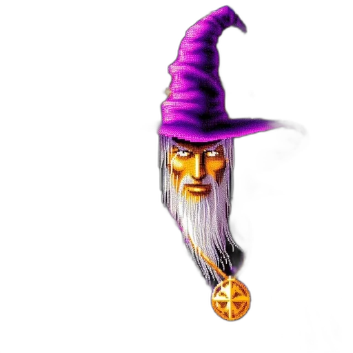 staff, hat, dragon, hair, fantasy art, pixel art, concept art, 3d render transparent PNG cut-out